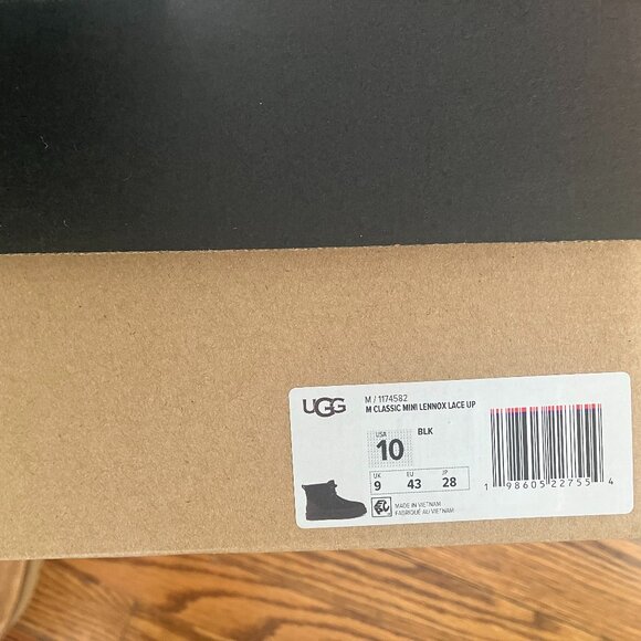 Men\'s Classic Mini Lennox Lace Up Boot 10 Black Brand new in box NIB main image 3